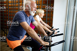 Couple exercising